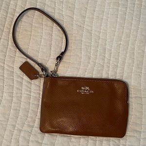 Coach leather wristlet